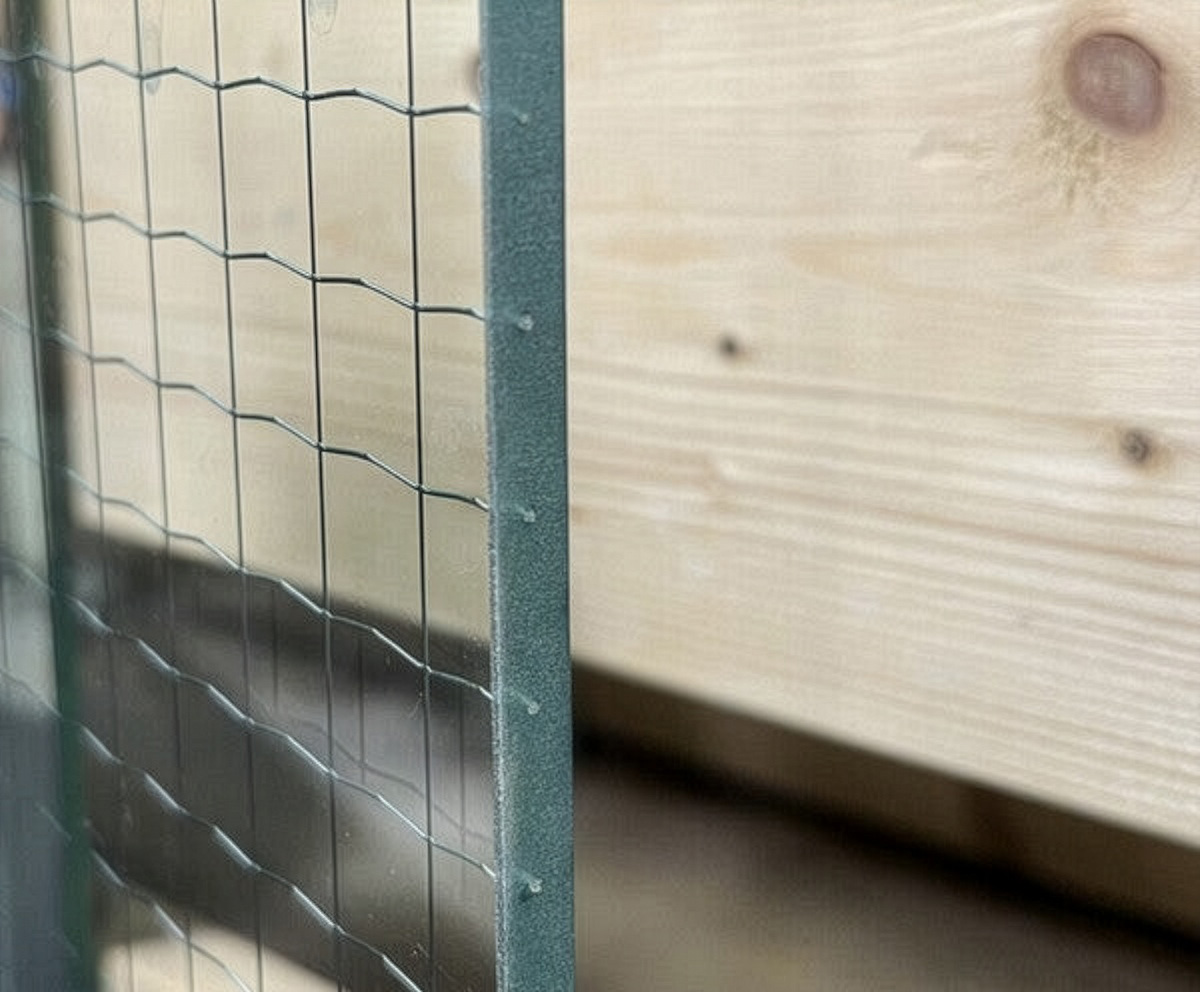 荒ズリ加工をした網入りガラス(クロスワイヤー)